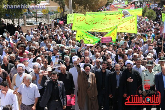 دوربین خانه خشتی در راهپیمایی روز قدس رفسنجان