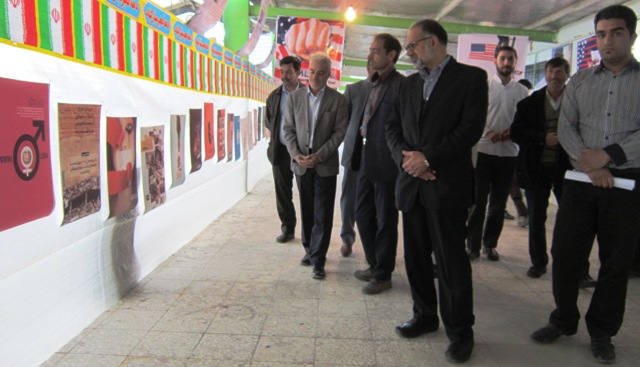 آذین از نمایشگاه دانش آموزی «مدرسه انقلاب» هنرستان امام رضا (ع) بازدید کرد + عکس