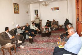 دیدار جمعی از مسئولین با خانواده های شهدا و ایثارگران دهستان کبوترخان رفسنجان