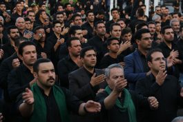 تصاویر زیبا از تجمع هیئت های عزاداری در میدان ابراهیم رفسنجان