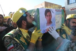 پیکر شهید جواد محمدی در رفسنجان تشییع و تدفین شد/ تصاویر