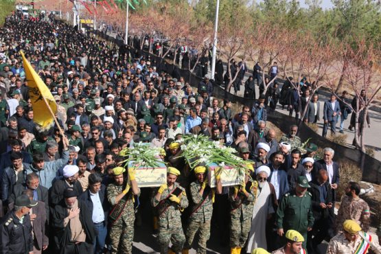 پیکر دو شهید گمنام در رفسنجان تشییع و خاکسپاری شد / تصاویر