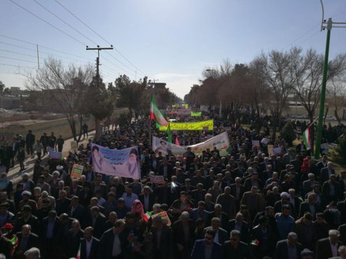 آغاز راهپیمایی باشکوه ۲۲ بهمن در رفسنجان / عکس