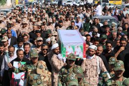 پیکر جانباز شهید محمد امینی در رفسنجان تشییع و خاکسپاری شد / تصاویر