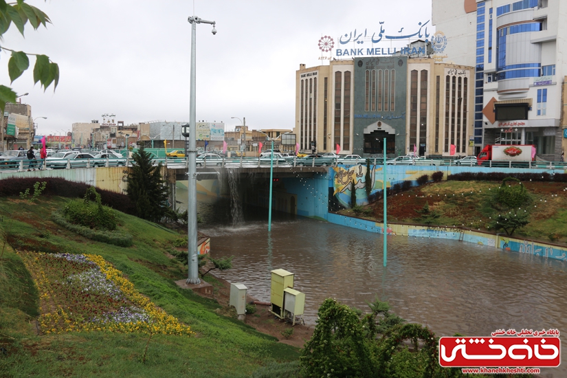بارندگی در شهر رفسنجان فروردین 98 زیر گذر • پایگاه اطلاع رسانی خانه خشتی  رفسنجان