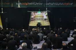 مراسم عزاداری شب تاسوعای حسینی درمعراج شهدای رفسنجان + تصاویر