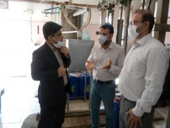 بازدید از روند تولید الکل و مواد ضد عفونی از دو کارخانه در منطقه ویژه اقتصادی و شهرک صنعتی رفسنجان