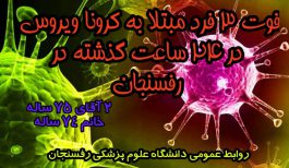فوت ۳ فرد مبتلا به کرونا ویروس در ۲۴ ساعت گذشته در رفسنجان