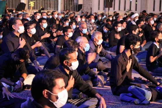 مراسم عزاداری شب تاسوعای حسینی در هیات اباعبدالله الحسین علیه السلام رفسنجان + عکس