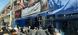 خدمت رسانی موکب خاتم الانبیا رفسنجان از زائران پیاده اربعین در کربلا + عکس