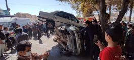 تصادف عجیب در رفسنجان + عکس و فیلم
