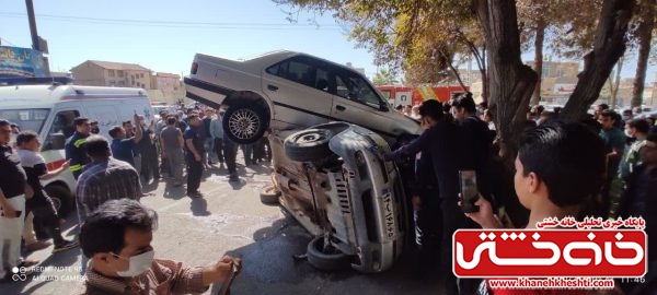 تصادف عجیب در رفسنجان + عکس و فیلم