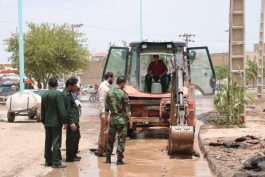 گسیل ماشین آلات سنگین از سپاه کرمان به سمت رفسنجان