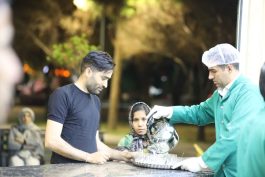 خدمت رسانی موکب شمیم کربلا در بوستان لاله