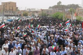 <span style='color:#a2a2a2;font-size:12px;'>گزارش تصویری؛</span><br/>راهپیمایی مردمی جمعه خشم و نصر برگزار شد