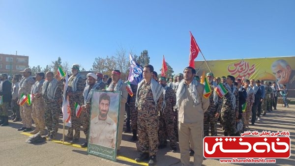 <span style='color:#a2a2a2;font-size:12px;'>صحنه‌ای از اتحاد مقدس؛</span><br/>نمایش اقتدار بسیجیان در رفسنجان