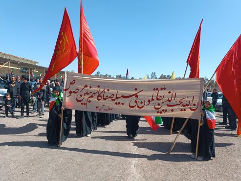 مراسم بزرگداشت شهادت قائد امت، امام خامنه ای (ره) در مصلی امام خامنه ای (ره) رفسنجان برگزار شد 