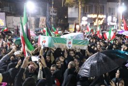 <span style='color:#a2a2a2;font-size:12px;'>همزمان با سومین شب از اجتماع مردمی در رفسنجان؛</span><br/>پیکر شهیدان مدرسه شجره طیبه میناب تشییع شد